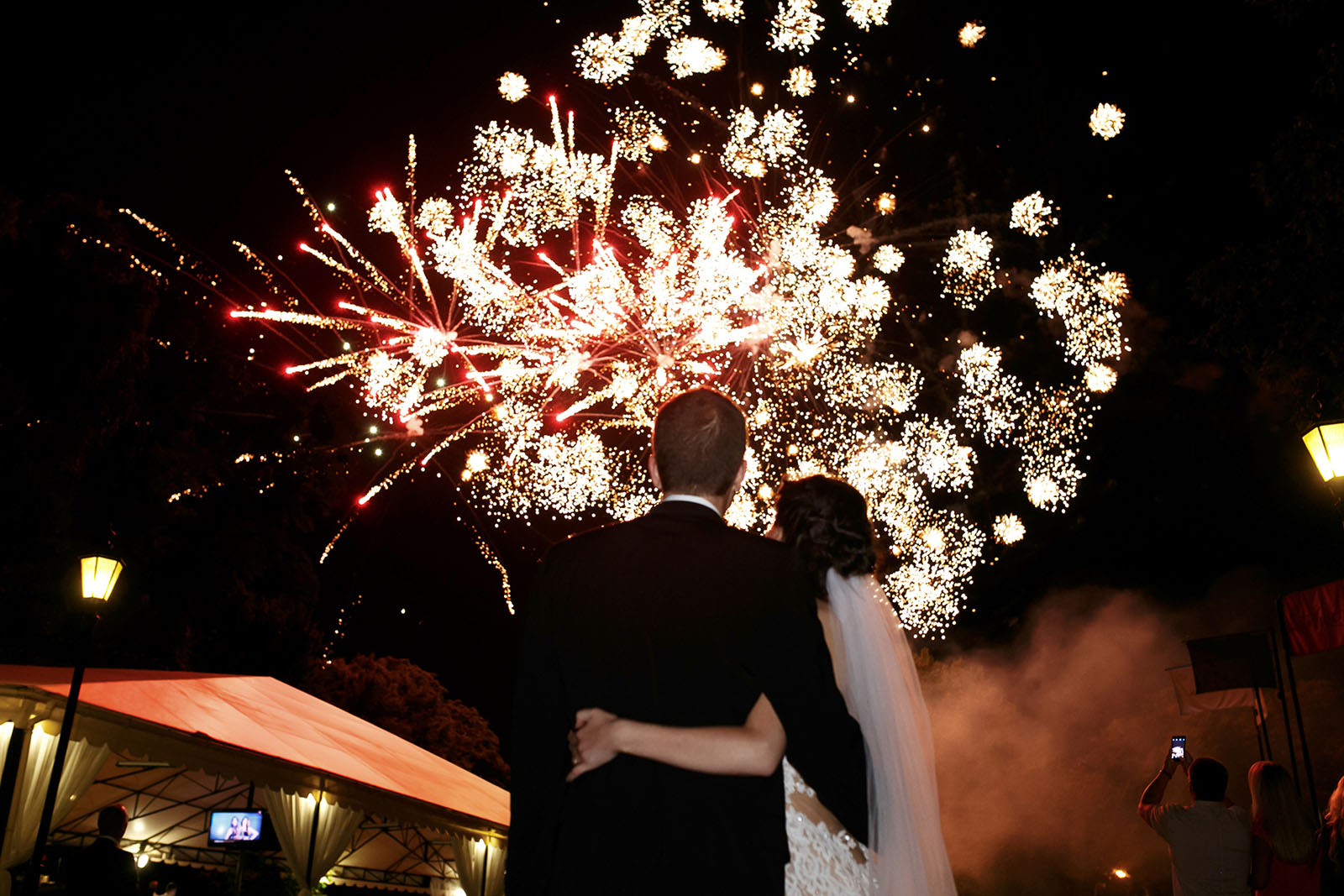 fireworks wedding French Riviera